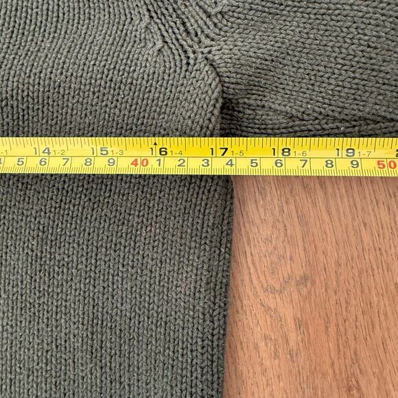 H&M L.O.G.G‎ Men’s Green White Shawl Collar Cotton Sweater Small - Picture 8 of 9